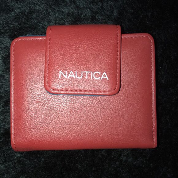 Nautical Women’s Bi-Fold Wallet Red - Picture 1 of 6